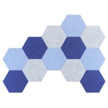 Hexagon Decorative Acoustic Panels - Marble, Sky, Blueberry (12 Pieces) - £31.33 GBP