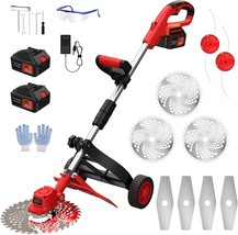 Cordless Weed Wacker, 9-Inch Electric Weed Wacker Battery Powered With 2 Pcs - £134.40 GBP