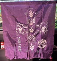 1988 Guns N&#39; Roses Wall Tapestry Banner Flag  41&quot; x 47&quot; RARE COLOR PURPL... - £39.56 GBP