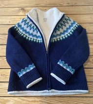 LL Bean Women’s Full zip Lambs Wool Sherpa lined sweater jacket size M B... - £18.15 GBP