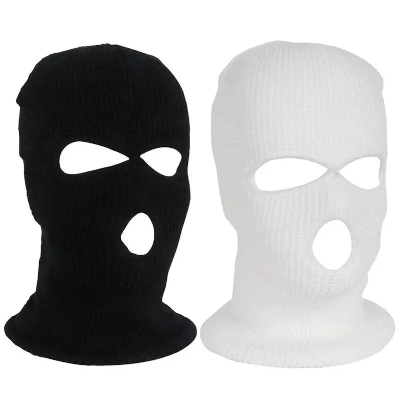 Headrest Covers Funny Car Seat Headgear Headrest Cover 3 Hole Knitted Face Mask - £18.82 GBP+