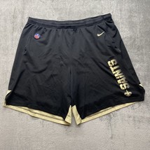 Nike New Orleans Saints NFL On Field Athletic Shorts Black Dri Fit Men 3XLT - $16.83