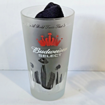 Budweiser Select Red Crown Frosted Bar Pint Glass 5 7/8&quot; Tall - £11.70 GBP