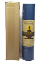 Eco Friendly Yoga Mat Blue 100% Latex &amp; PVC Free Size 24 x 72 - £27.04 GBP