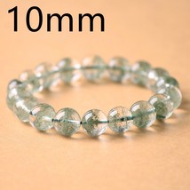 Natural Green Phantom Quartz Bracelet Women Crystal Clear Round Beads Stretch Br - £106.77 GBP