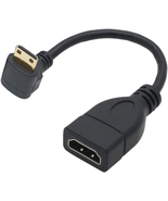 15CM Mini Hdmi 90 Degree Adapter Mini Hdmi Right Angle Male to HDMI Fema... - £10.43 GBP