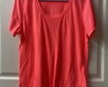 Under Armour Short Sleeved Scoop Running Shirt Womens Size Large Pink Re... - $14.73