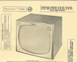 1956 FIRESTONE 13-G-191 192 TELEVISION Tv Photofact MANUAL 193 194 13G19... - $9.89