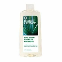 NEW Desert Essence Natural Refreshing Tea Tree Oil Mouthwash Spearmint 8 Fl Oz - £8.99 GBP