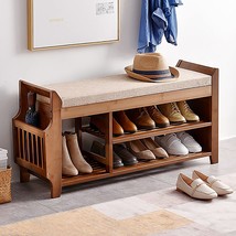 2 Tier Shoe Bench, Shoe Rack With Hidden Drawer And Side Holder, Shoe Storage Be - £113.87 GBP
