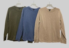 Lot of 3 Banana Republic Men&#39;s Shirt Double Knit Crewneck Raglan LS Rela... - $49.49