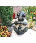 Marine Coastal Baby Turtle Tortoise Statue Carrying Solar LED Lantern Light - $95.62 CAD