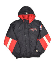 Vintage Chicago Bulls Starter Jacket Mens XL NBA Basketball Hooded Insulated - £84.76 GBP