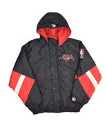 Vintage Chicago Bulls Starter Jacket Mens XL NBA Basketball Hooded Insul... - £83.60 GBP