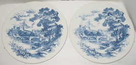 2 Vtg Countryside Enoch Wedgwood &amp; Co Ltd 10&quot; Dinner Plates Made England - $18.81