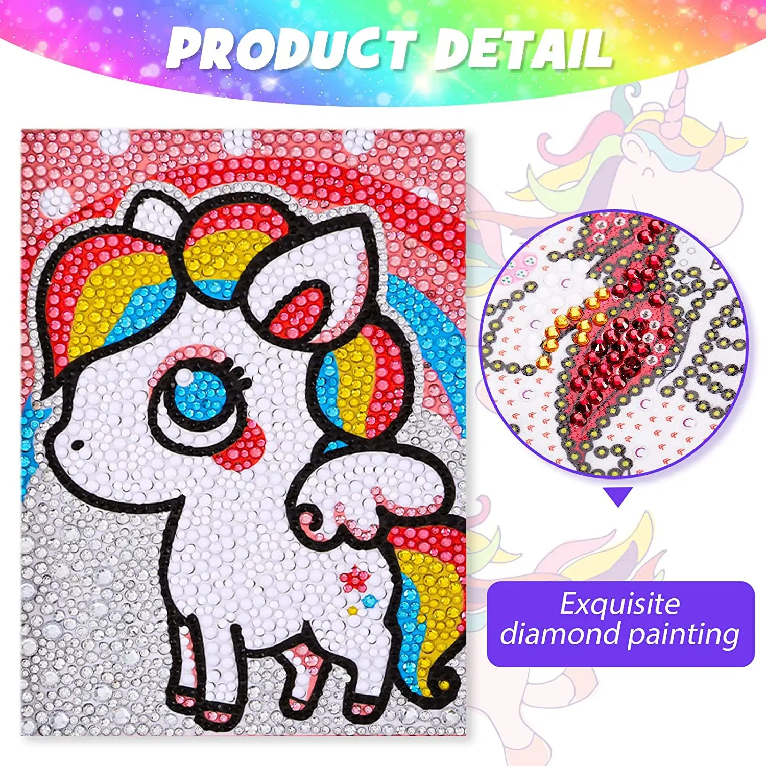 Kits for kids deer unicorn owl crystal rhinestone diamond embroidery paintings pictures thumb200
