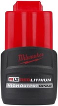 Milwaukee 48-11-2425 M12 Redlithium High Output Cp 2.5Ah Battery - £39.88 GBP