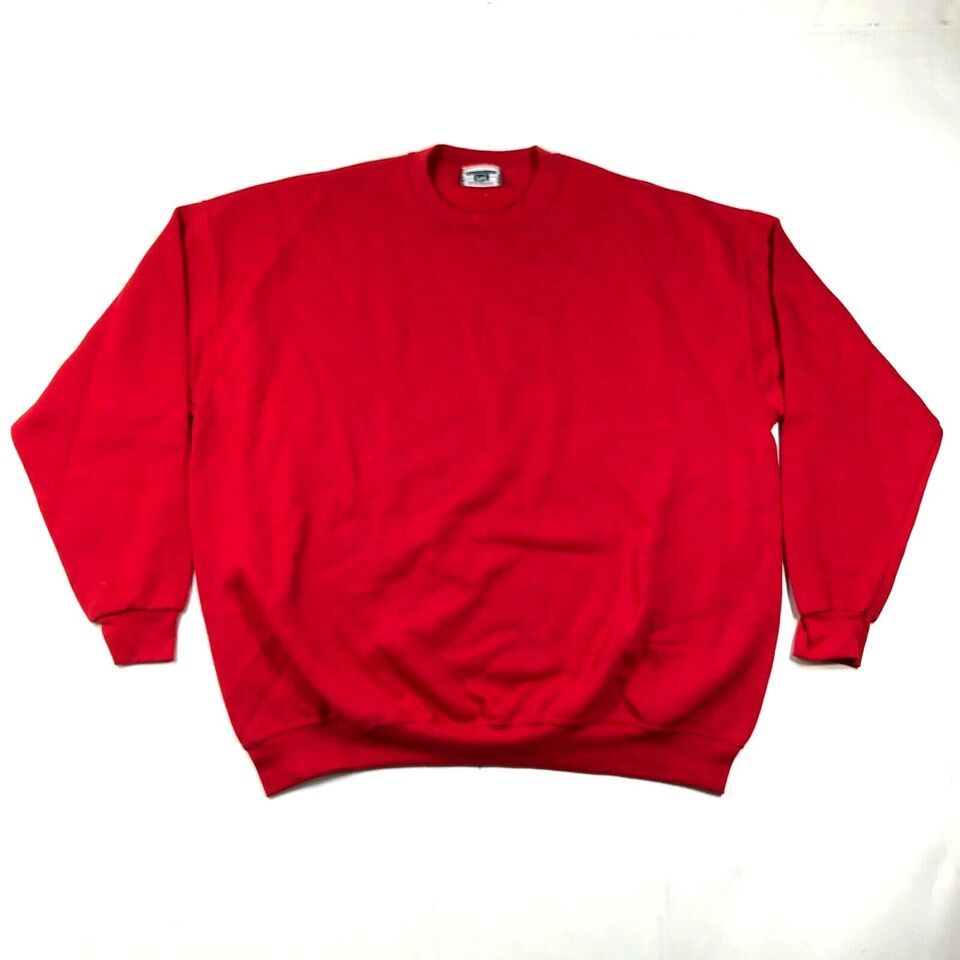 Vintage Lee Sport Heavyweight Red 50/50 Mens 2XL Sweatshirt Crew Neck New - £18.78 GBP