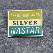 Aspen Highlands Silver Nastar Magazine Skiing Lapel Hat Pin ~ Colorado Co - £8.59 GBP