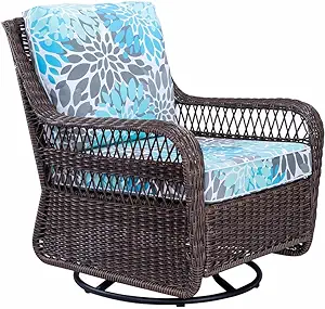 Outdoor Swivel Rocker Patio Chair - Outdoor Wicker Rocking Glider Chair ... - $546.99