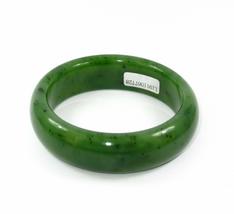 2.3&quot; China Certified Nature Hetian Nephrite Jade Women&#39;s Green Bangle Bracelet 7 - £989.97 GBP