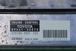 Toyota Lexus Engine Control Unit Computer Module ECU ECM PCM 89661-50870 image 2