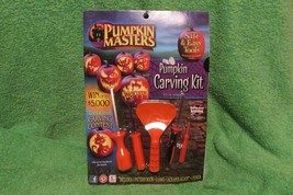 Pumpkin Masters Kids Carving Kit, 5 Tools, 6 Patterns &amp; Mom&#39;s Oven Mit - £3.94 GBP