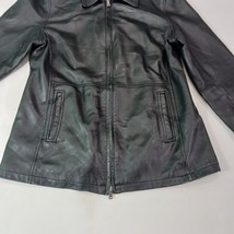 R&O Reilly Olmes Leather Jacket Women's Large Zip Front Black Quilted Lining image 13
