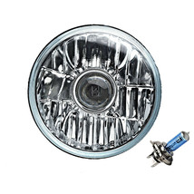 7&quot; Projector Headlight Halogen White Light Bulb Headlamp Fits Harley Motorcycle - £23.93 GBP