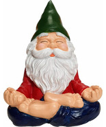 Yoga Gnome 15074 Indoor Outdoor 8&quot; H Resin Garden Statuary  - $29.69