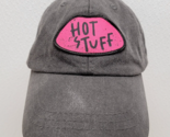 Hot Stuff Pink Lips Black Denim Strapback Hat Adams Headwear Woman - £9.24 GBP
