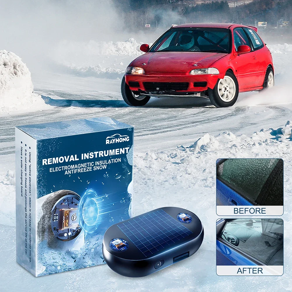 Solar Powered Antifreeze Snow Remover Heavy Duty Ice Remover Car Decorations For - £14.03 GBP