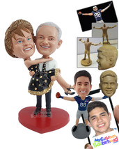 Personalized Bobblehead Lovely dance couple male holding his dashing girl on the - £125.46 GBP
