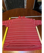 Golf Shirt Red Striped Adidas ClimaLite  Sleeve Polo Mens XL - $185.39 MXN