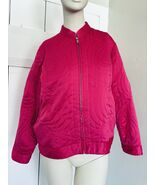 Acorn Pink Quilted Lightweight Jacket Coat Full Zip Womens Medium - $17.88