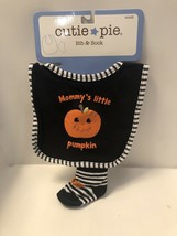 Halloween Baby Bib &amp; Socks. 3-6 Months, By Cutie Pie, &quot;Mommy&#39;s Little Pumpkin&quot; - £7.82 GBP