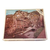 Whitman Guild 1000 pc Jigsaw Puzzle Manarola Italy Vintage 21.5 x 27.5" image 2