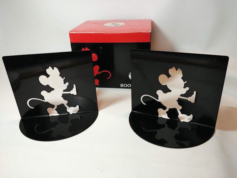 Disney Minnie Mouse Bookends Michael Graves Black Metal Silhouette in Box - $29.65