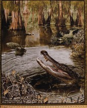 36&quot; X 44&quot; Panel Realtree Alligators Crocodiles Reptiles Cotton Fabric D674.40 - £25.75 GBP