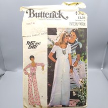 UNCUT Sewing PATTERN Butterick 4768, Fast and Easy Misses 1978 Jumpsuit,... - $23.22