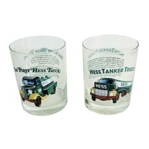 Classic Truck Series Rocks Glass Set Hess Tanker and Oil Delivery Vintage 1996 - £13.20 GBP