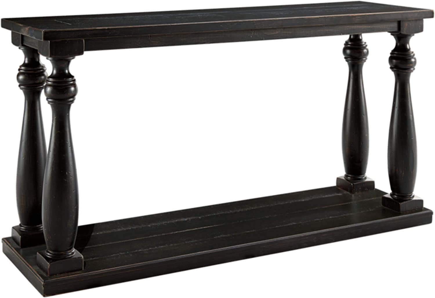 Signature Design by Ashley Mallacar Rustic Cottage Rectangular Sofa Table with - $353.99