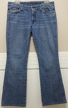 7 For All Mankind Women 31 Jeans 7FAM Bootcut New York Baby Blue A Pocket Medium - £30.09 GBP