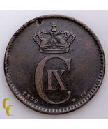 1876 Danimarca 2 Ore Moneta IN Ottime Condizioni O Meglio, Km #793.1 - $3,891.15 MXN