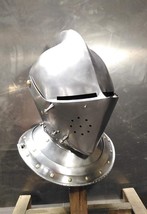 Medieval Knight Armor Closed Warrior Helmet 14 century Handmade OP20 - £143.67 GBP