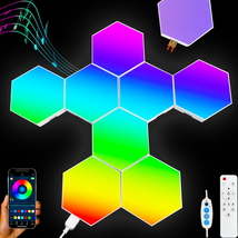 Light Panels Cool RGB LED Hexagon Wall Light Panels  with App &amp; Remote Control - £44.02 GBP