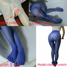Sexy Shiny Sheer Control Top Shimmery Tights Silky Stockings Toe Glove P... - $10.99