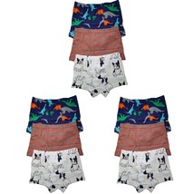 9 Pack 100% Cotton Toddler Little Boys Kids Underwear Dinosaur Boxer Briefs 4-8T - £17.57 GBP