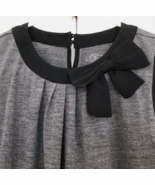 Ann Taylor Loft Sleeveless Top Gray Black w/ Bow Size  Small - $11.88