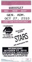 Stars Ticket Stumpf Oktober 27 2010 Erste Avenue Minneapolis Minnesota - £22.62 GBP